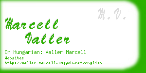 marcell valler business card